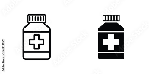 Medicine bottle icon Simple vector illustration for graphic and web design.