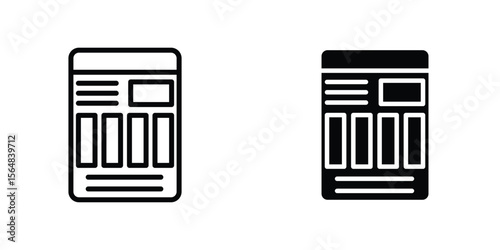 Mood board icon Simple vector illustration for graphic and web design.