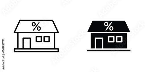 Mortgage rate icon Simple vector illustration for graphic and web design.