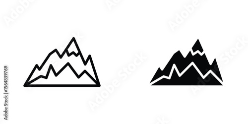 Mountain icon Simple vector illustration for graphic and web design.
