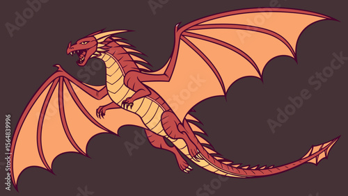 Majestic Mythical Dragon Vector