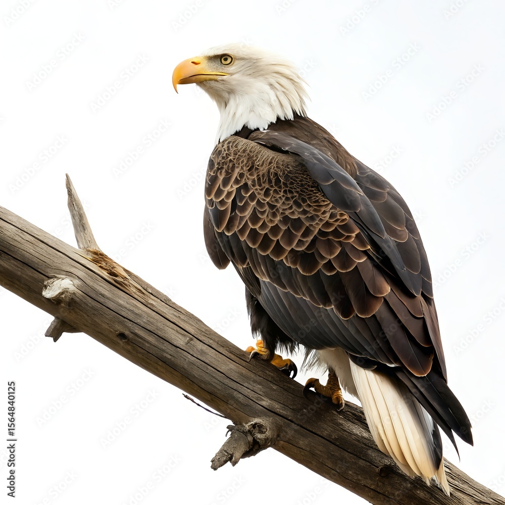 Fototapeta premium bald eagle on a branch