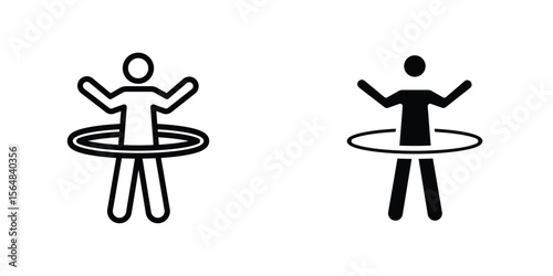 People Hula hop icon Simple vector illustration for graphic and web design.