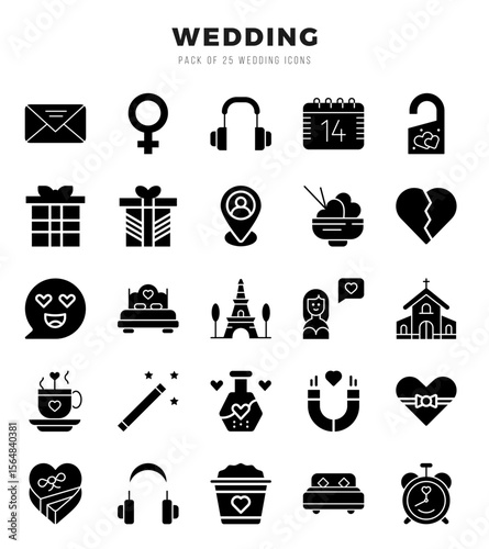 Wedding Icon Bundle 25 Icons for Websites and Apps