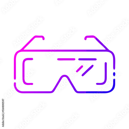Virtual reality goggles in modern design with gradient colors  