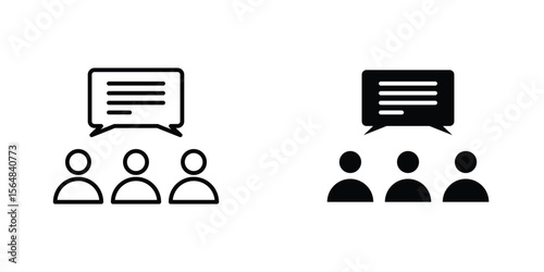 Public opinion icon Simple vector illustration for graphic and web design.