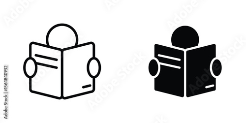 Reading icon Simple vector illustration for graphic and web design.