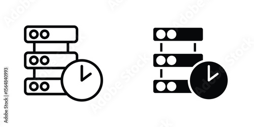Real time data icon Simple vector illustration for graphic and web design.