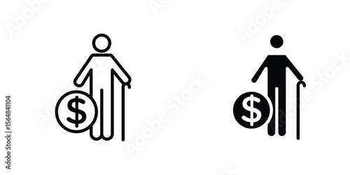 Retirement icon Simple vector illustration for graphic and web design.