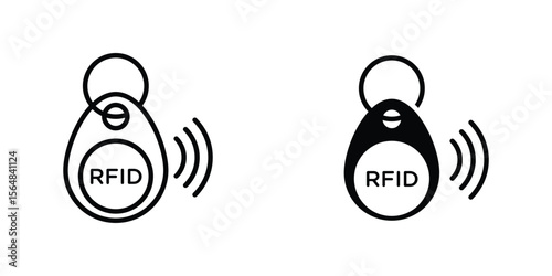RFID key tag icon Simple vector illustration for graphic and web design.