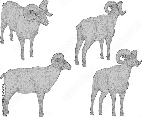 silhouette vector illustration design of farm animal sheep for pet riding and meat stock