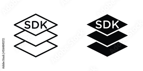 SDK icon Simple vector illustration for graphic and web design.
