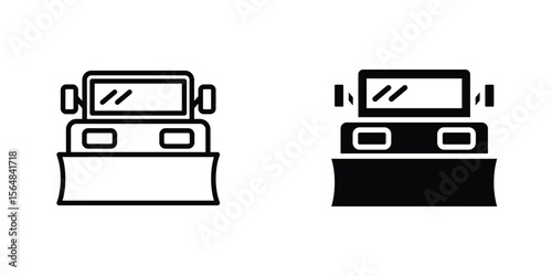 Snowplow icon Simple vector illustration for graphic and web design.