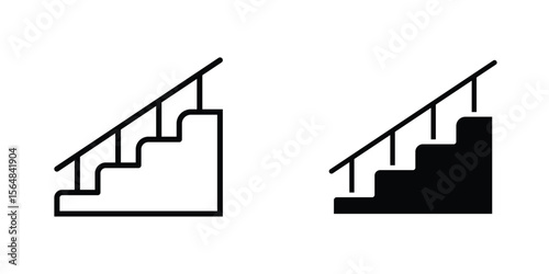 Stairs icon Simple vector illustration for graphic and web design.