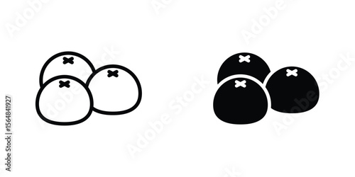 Steamed bread icon Simple vector illustration for graphic and web design.