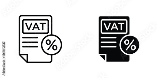 Value added tax VAT icon Simple vector illustration for graphic and web design.