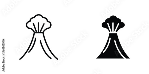 Volcano icon Simple vector illustration for graphic and web design.
