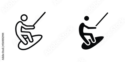 Wakeboarding icon Simple vector illustration for graphic and web design.