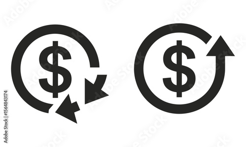 Vector cost reduce icon design, minimalist sign symbol for website, app and business interface

