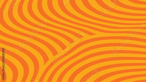 Abstract background with curved orange and yellow lines creating a wavy and dynamic pattern design