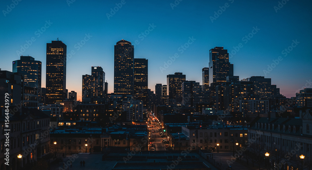 Naklejka premium Denver Skyline at Dusk