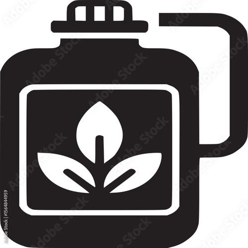 Fertilizer bottle icon vector illustration of plant food container for gardening and agriculture supply icon on transparent background