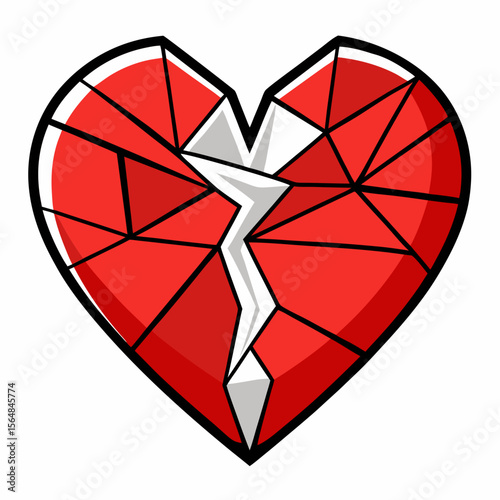 diamond heart vector illustration