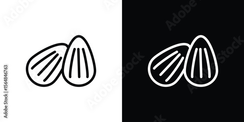 Almond icon Logo. Vector Illustration. EPS Illustration.