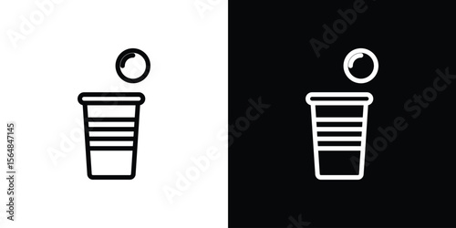 Beer pong icon Logo. Vector Illustration. EPS Illustration.