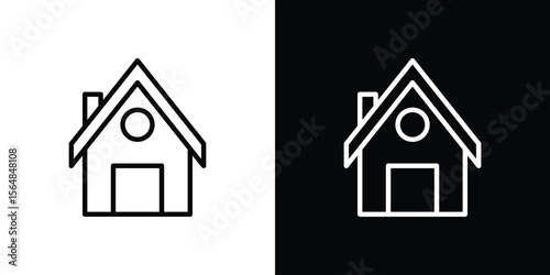 Chalet icon Logo. Vector Illustration. EPS Illustration.