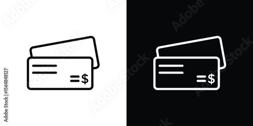 Cheque icon Logo. Vector Illustration. EPS Illustration.