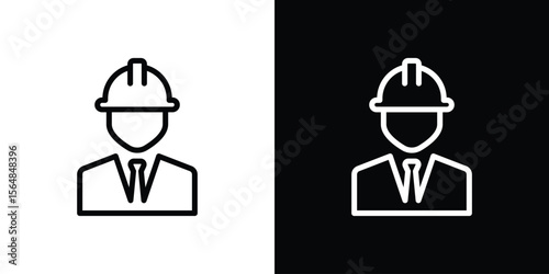 Civil Engineer icon Logo. Vector Illustration. EPS Illustration.