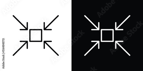 Compact size icon Logo. Vector Illustration. EPS Illustration.