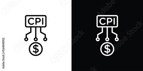 Consumer prices index icon Logo. Vector Illustration. EPS Illustration.