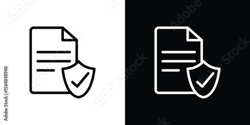 Contract coverage icon Logo. Vector Illustration. EPS Illustration.