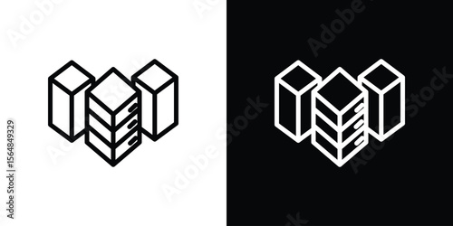 Data center icon Logo. Vector Illustration. EPS Illustration.