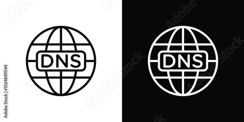 DNS icon Logo. Vector Illustration. EPS Illustration.