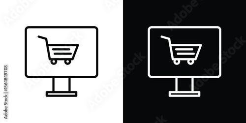 E commerce platform icon Logo. Vector Illustration. EPS Illustration.