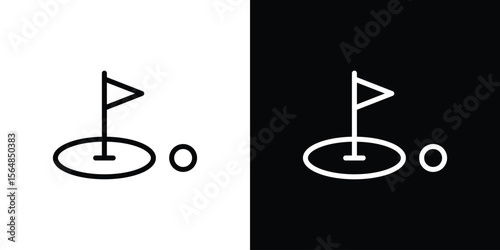 Golf yard icon Logo. Vector Illustration. EPS Illustration.