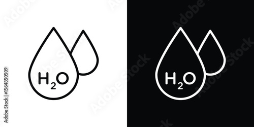 H2o icon Logo. Vector Illustration. EPS Illustration.