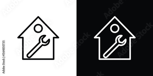 Home repair icon Logo. Vector Illustration. EPS Illustration.