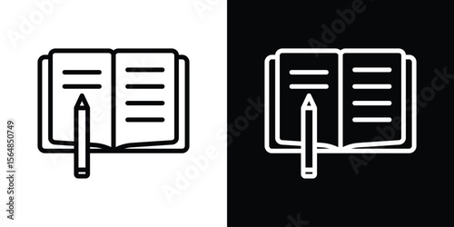 Homework icon Logo. Vector Illustration. EPS Illustration.