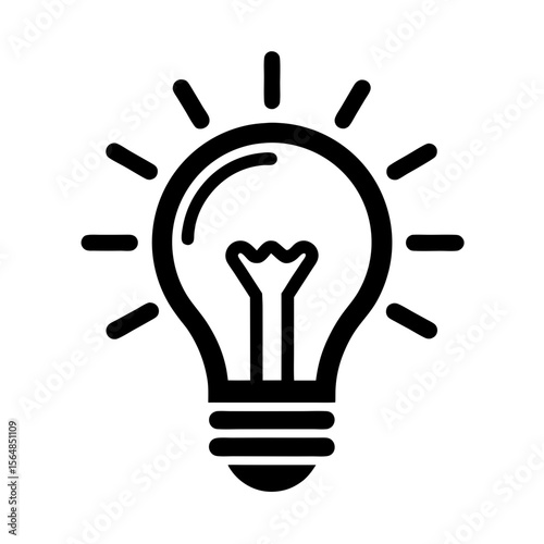 innovation icon set light bulb idea symbol vector art.