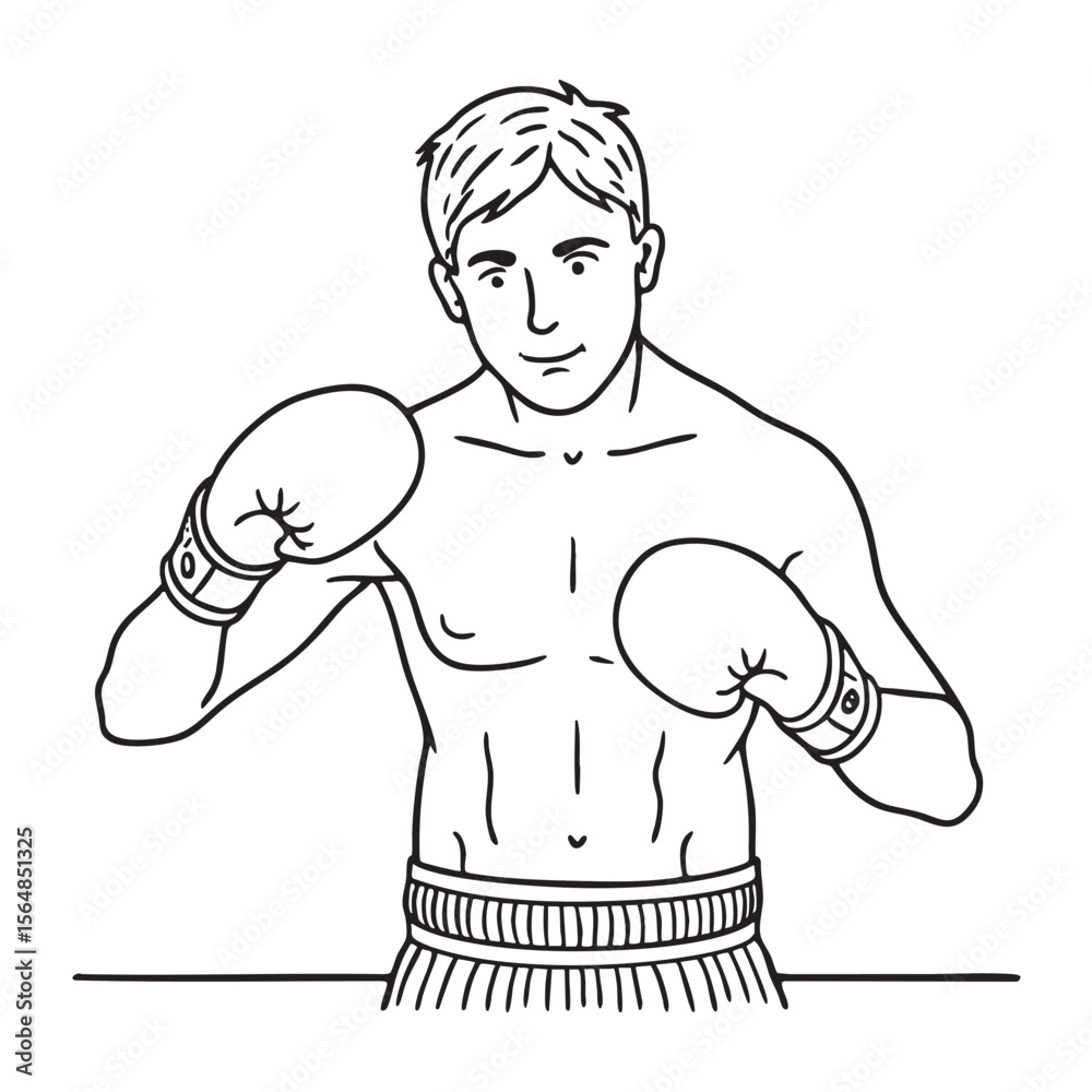 Obraz premium A boxing motion halted mid uppercut in front of a dummy
