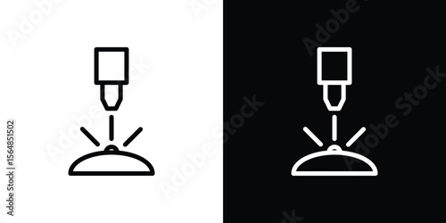 Laser machine icon Logo. Vector Illustration. EPS Illustration.