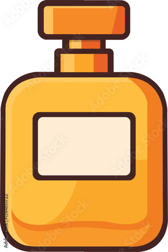 Illustration of Perfume Bottle with Pump