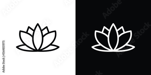 Lotus flower icon Logo. Vector Illustration. EPS Illustration.