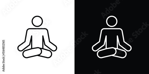 Meditating icon Logo. Vector Illustration. EPS Illustration.
