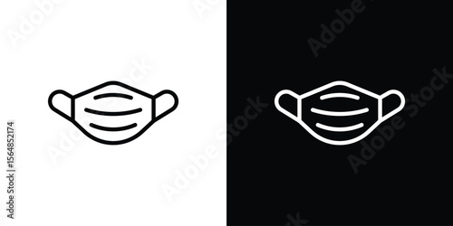 Medical mask icon Logo. Vector Illustration. EPS Illustration.