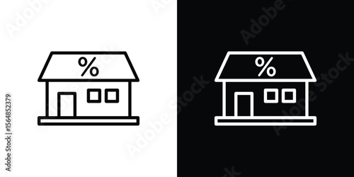 Mortgage rate icon Logo. Vector Illustration. EPS Illustration.